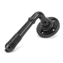 Reeded Lever on Rose Set - Aged Bronze