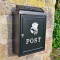 Rose Wall Mounted Post Box - Silver Finish