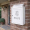 Silver Rose Wall Mounted Post Box - White Finish