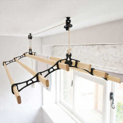 Six Lath Victorian Kitchen Maid® Pulley Clothes Airer