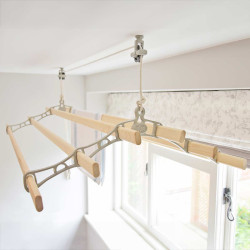 Six Lath Victorian Kitchen Maid® Pulley Clothes Airer