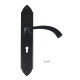 Traditional Blacksmith Gothic Curved Lever Door Handle