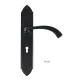 Traditional Blacksmith Gothic Curved Lever Door Handle