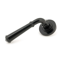 Traditional Blacksmith Regency Lever Door Handle on Round Rose Set - Unsprung