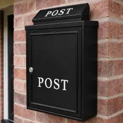 Wall Mounted Post Box - White Text