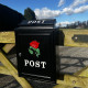 Red Rose Wall Mounted Post Box
