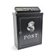 Rose Wall Mounted Post Box - Silver Finish