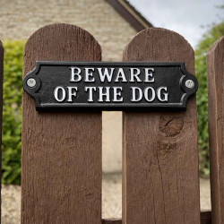 Iron Beware of the Dog Sign