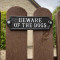 Iron Beware of the Dogs Sign