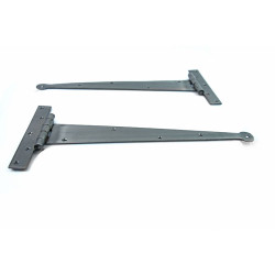 Cottage Door Hinge and Latch Set - Pewter finish
