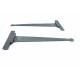 Cottage Door Hinge and Latch Set - Pewter finish