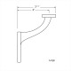 Kirkpatrick 3498 Handrail Bracket