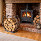Hand Forged Jacobean Log Basket - Large