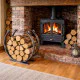 Hand Forged Jacobean Log Basket - Large
