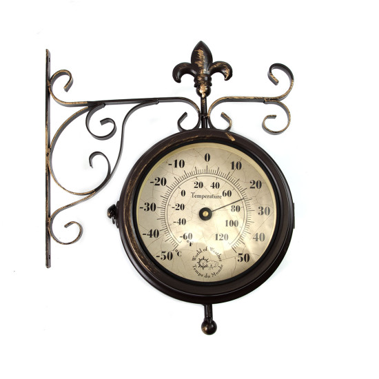Station Clock with Thermometer