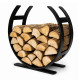 Matt Black Curved Log Holder - Large
