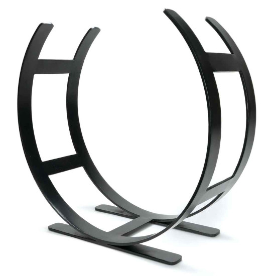Matt Black Curved Log Holder - Large