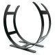 Matt Black Curved Log Holder - Large