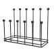 Matt Black Six Pair Boot Rack