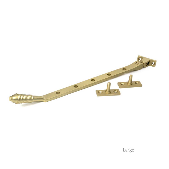 Satin Brass Reeded Stay