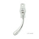 Polished Chrome Pear Drop Lockable Espagnolette Casement Fastener