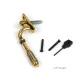 Reeded Espagnolette Casement Fastener - Aged Brass