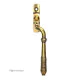 Reeded Espagnolette Casement Fastener - Aged Brass
