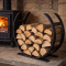 Matt Black Curved Log Holder - Large
