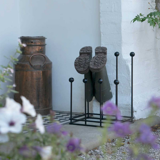 Matt Black Four Pair Boot Rack