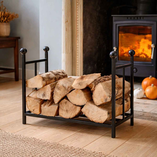 Matt Black Rectangular Log Holder
