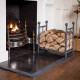 Pewter Rectangular Log Holder