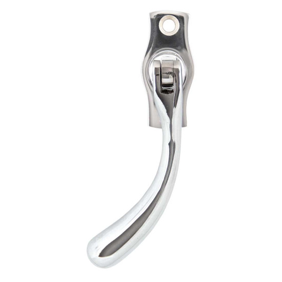 Polished Chrome Pear Drop Lockable Espagnolette Casement Fastener