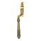 Reeded Espagnolette Casement Fastener - Aged Brass