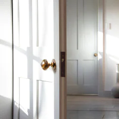 Brass round door knob