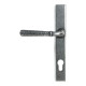 Blacksmith Pewter Patina Hammered Newbury Slimline Espag. Lock Set