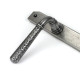 Blacksmith Pewter Patina Hammered Newbury Slimline Espag. Lock Set