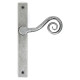 Blacksmith Pewter Patina Monkeytail Slimline Door Lever Handle