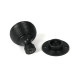 Matt Black Heavy Beehive Mortice/Rim Knob Set