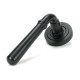 Matt Black Newbury Lever on Rose Set (Art Deco)