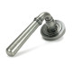 Blacksmith Pewter Patina Newbury Lever on Rose Set (Art Deco)