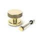 Aged Brass Brompton Centre Door Knob (Art Deco)