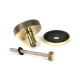 Aged Brass Brompton Centre Door Knob (Art Deco)