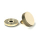 Aged Brass Brompton Centre Door Knob (Beehive)