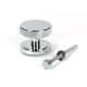 Polished Chrome Brompton Centre Door Knob (Art Deco)