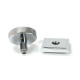 Polished Chrome Brompton Centre Door Knob (Square)
