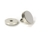 Polished Nickel Brompton Centre Door Knob (Plain)