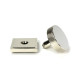 Polished Nickel Brompton Centre Door Knob (Square)