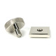 Polished Nickel Brompton Centre Door Knob (Square)