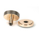 Polished Bronze Brompton Centre Door Knob (Art Deco)