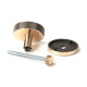 Polished Bronze Brompton Centre Door Knob (Art Deco)